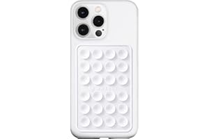 PKYAA Anteel MAX Silicone Suction Phone Case Adhesive Mount, Upgraded Super Strong Grip, Durable, Easy to Use, Hands-Free Sticky Phone Holder for Selfies, Tiktok Videos, 2.56"x3.94" (White)