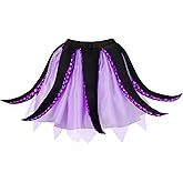 YOYEMAM Women's Halloween Octopus Costume Set – Tentacle Tutu Skirt, Conch Necklace & Earrings, Witch Cosplay Outfit