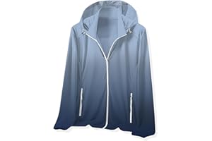 Cromoncent Women's UPF 50+ Sun Protection Jacket Hooded Cooling Shirt Athletic Jacket for Women with Pocket
