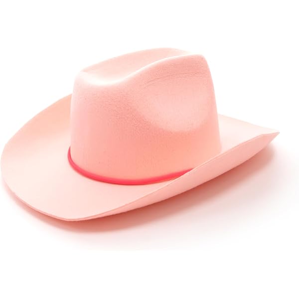 Amazon.com: Western Express Kids Pink Cattleman Straw Hat  display picture 2