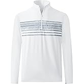 M MAELREG Men's Quarter Zip Pullover Lightweight Mock Neck Long Sleeve Midlayer Athletic Golf Half Zip Sweatshirt for Men