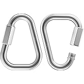 3.5 Inch Delta Quick Links 3/8 Inch 316 Stainless Steel Triangle Locking Quick Connector, M10 Quick Link Chain Heavy Duty Chain Connector - 2 Pack, 2300lbs Capacity