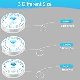 Frendour Clear Elastic Thread Set 0.5mm 0.8mm 1.0mm Bracelets Six Rolls Beading view 3