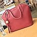 Meolin Three-piece Lychee Pattern Handbag Shoulder Bag Diagonal Bag with Tassel Pendant ,red,.