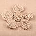 Tinksky Burlap Flowers Burlap Roses Hessian Jute Flower Rustic Vintage Rose for Christmas Wedding Embellishments DIY Bouquets Mother's Day Decoration Valentine's Day gift , Pack of 6 (Jute Color)