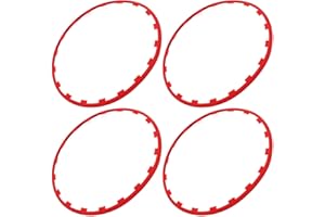 Wheel Rim Protector Guard 4 Pieces Wheel Rim Ring Anti-Scratch Stylish and Eye-Catching Red for Trucks 18 Inch Wheels