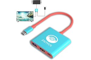 CLOUDREAM Switch TV Dock for Nintendo Switch, Docking Station Support Switch TV Mode, Portable Nintendo Switch Tv HDMI Adapter Output 4K/1080P Compatible with Steam Deck, USB Type C to HDMI Adapter