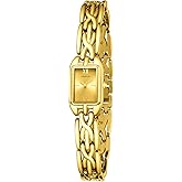 JIANDUN Vintage Petite Rectangular Womens Bracelet Watch, Adjustable Strap, Lady Watch Waterproof Design