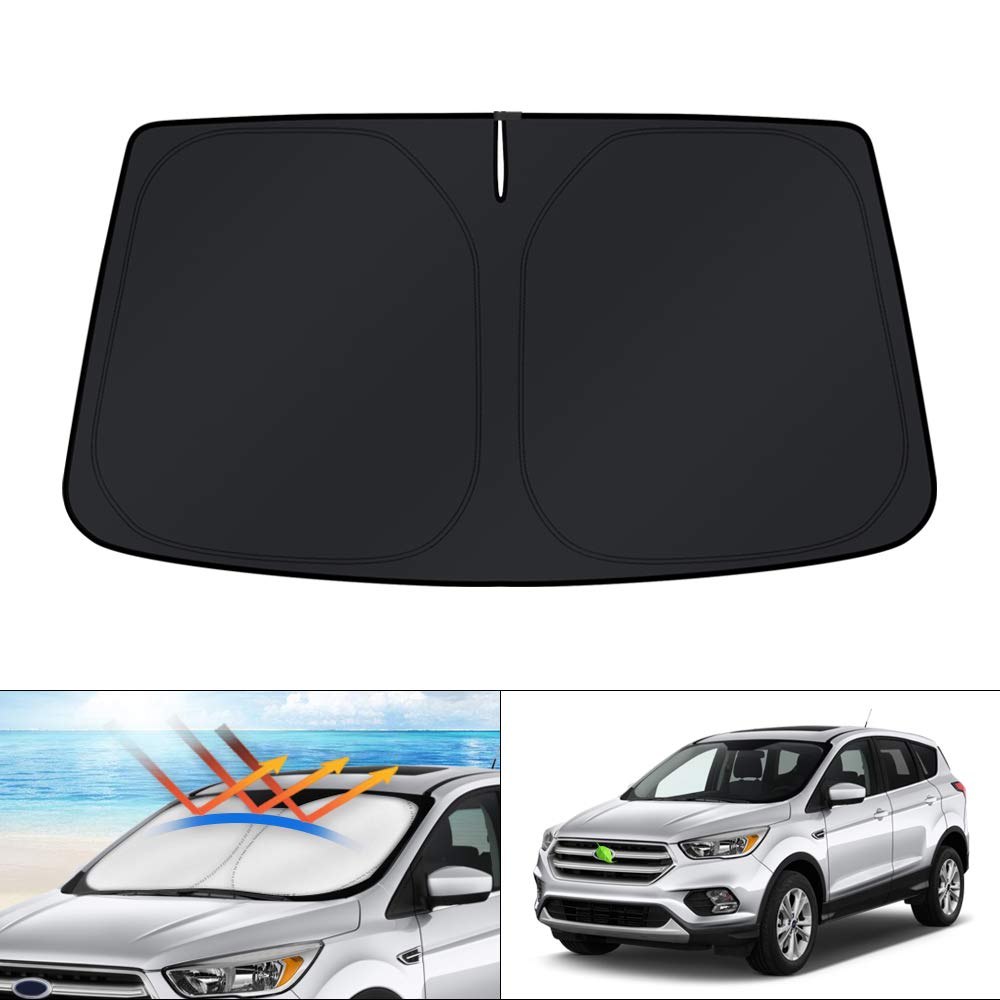 Photo 1 of KUST Windshield Sun Shade for 2013 2014 2015 2016 2017 2018 2019 Ford Escape Sunshade Foldable Window Sun Visor Protector Blocks UV Rays Keep Your Car Cooler