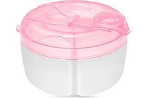 Accmor Baby Formula Dispenser On The Go, Formula Container to Go, Non-Spill Rotating Three-Compartment Formula Dispenser and Snack Storage Container for Infant Toddler Traveling