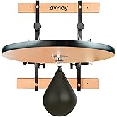 Speed Bag Platform Speed Bag Stand for Boxing Punching Practice Includes Height Adjustable Mount Speedbag and Air Pump 360° Swivel 24 Inch Board