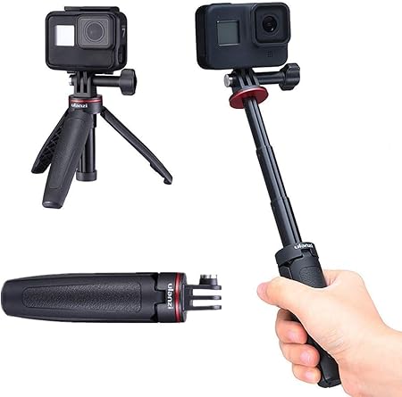 Amazon Ulanzi Mt 09 Gopro三脚 Gopro スタンド ミニ三脚 三脚 自撮り棒 延長ロッド 3way Gopro アクセサリー 3段伸縮 Dji Osmo Action用 Gopro Hero8 Hero7 Hero6 Gopromax用 三脚スタンド セルカ棒 アクションカメラ ウェアラブルカメラ アクセサリー 軽量 1 4ネジ