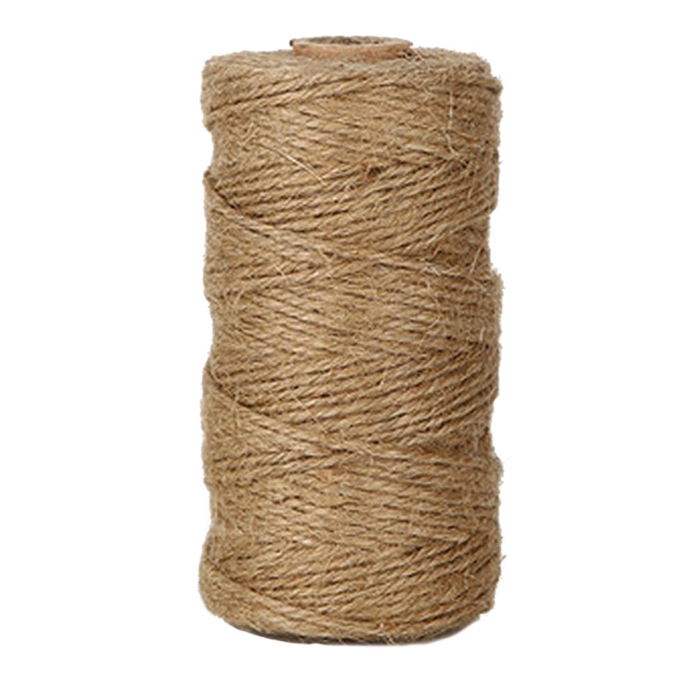 Edgeam Natural Jute Rope 328 Feet/100 m Decorative Cord for Hang Tags, Greeting Cards, Gifts, DIY Handicrafts, Gardening, 1PC