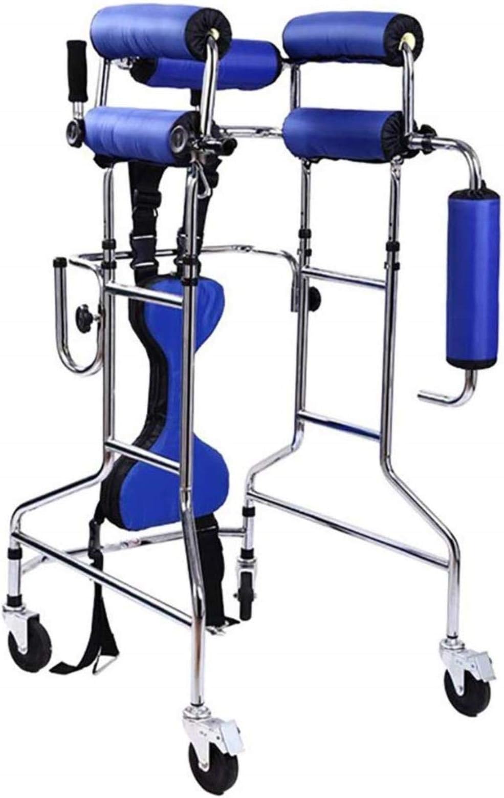 Standard Walkers Walking Aid walking stick Standing Walk Stand Walk Aid Stand Frame With Seat Wheel Folding Height Adjustable Stand Frame Walking Frames