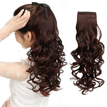 Amazon Com Nature Look Real Hair One Piece Clip In Ponytail