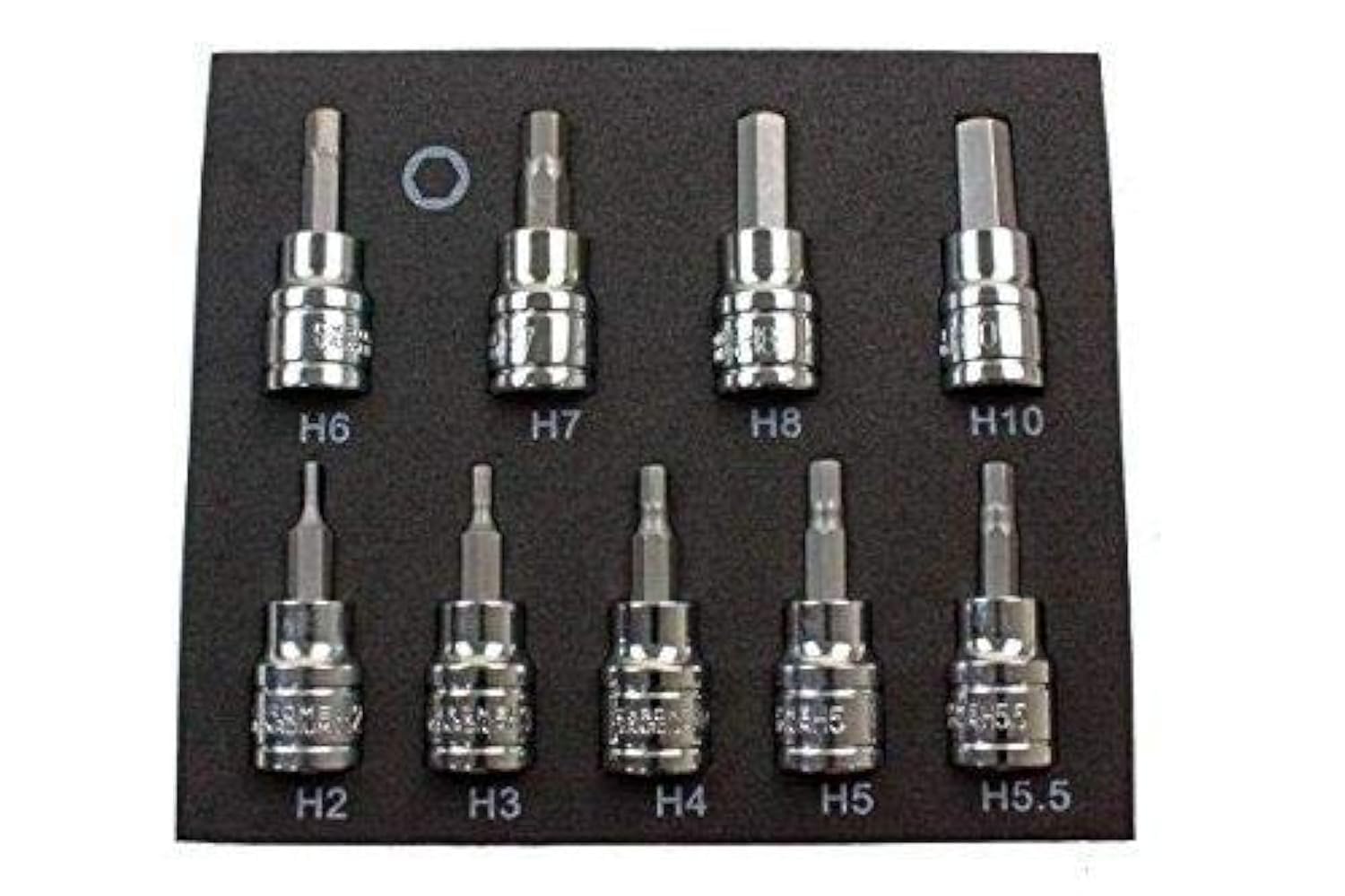 US PRO 9 Piece Hex Allen Key Bit Sockets Metric Set 3/8'' Dr Drive 2-10mm 2065