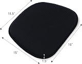 TANYOO Set of 4 Chair Cushions Memory Foam Non Slip Honeycomb 16 x 16 Black view 3