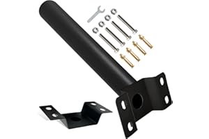 DIISCU Light Pole Mount Bracket, 1.9 in Thickened Solar Street Light Arm Outdoor Heavy Duty Metal Pole Kit Led Lamp Post Extension Fixture Sturdy Steel Endurance Arm Fit Flood Fog Spot Lighting (48mm 1Pcs)