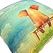 YOUR SMILE Lonely Elephant Cotton Linen Square Decorative Throw Pillow Case Cushion Cover 18x18 Inch(44CM*44CM) (Color#209)