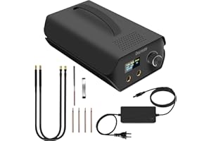 Spot Welder, Docreate Farad Capacitor Portable Mini Welder Spot 3000F with LCD Screen, 120 Levels Adjust Spot Welding Machine 18650 Battery Energy Storage, Nickel Strip Support 0.1-0.3mm