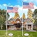 VINGLI Upgraded 20ft Aluminum Telescopic Flagpole, Heavy Duty Outdoor Halyard Flag Pole, Durable Kit Free with USA American Flag Frame, for Residential or Commercial