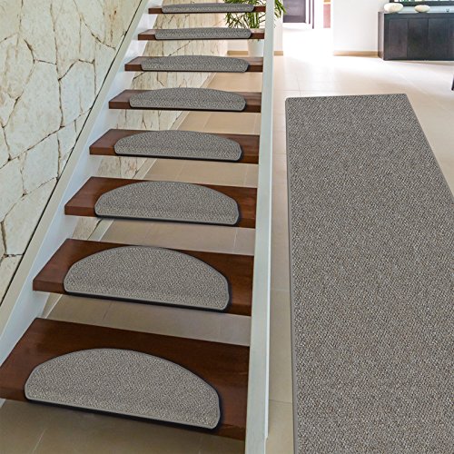 Casa Pura Copri Gradini Ponto Antiscivolo Autoadesivo Set Da 15 Prodotto In Germania A Forma Di Mezzaluna Beige 235x65cm