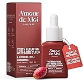 ADM Anti Aging Pure Retinol Serum For Face with Niacinamide - Resurfacing, Smoothing Fine Lines, Wrinkles, Acne Scars - Moisturizing Facial Skincare Treatment for Sensitive Skin - 1oz