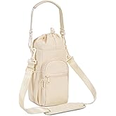 sportsnew Water Bottle Holder with Strap 32oz 40oz Insulated Water Bottle Carrier Sling Bag with Phone Pocket Crossbody