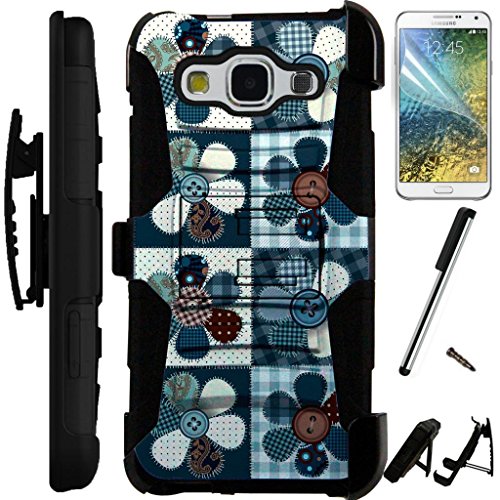 For Samsung Galaxy J7 (Sprint Boost Mobile MetroPCS) Case Armor Hybrid Case Silicone Phone Cover Kick Stand LuxGuard Holster+LCD Screen Protector+Stylus (Flower Patch/Black) For Samsung Galaxy J7 (Sprint Boost Mobile MetroPCS) Case Armor Hybrid Case Silicone Phone Cover Kick Stand LuxGuard Holster+LCD Screen Protector+Stylus (Flower Patch/Black)