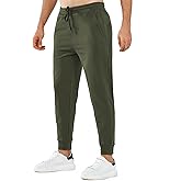 NORTHYARD Men's Cotton Athletic Jogger Sweatpants with Zipper Pockets Running Workout Gym Tapered Pants Comfy Lounge Pants