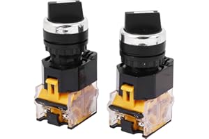 uxcell a16031500ux1771 LA38-203 AC 400V 10A 2 Position ON/Off Rotary Selector Switch Orange 2 Pcs (Pack of 2)