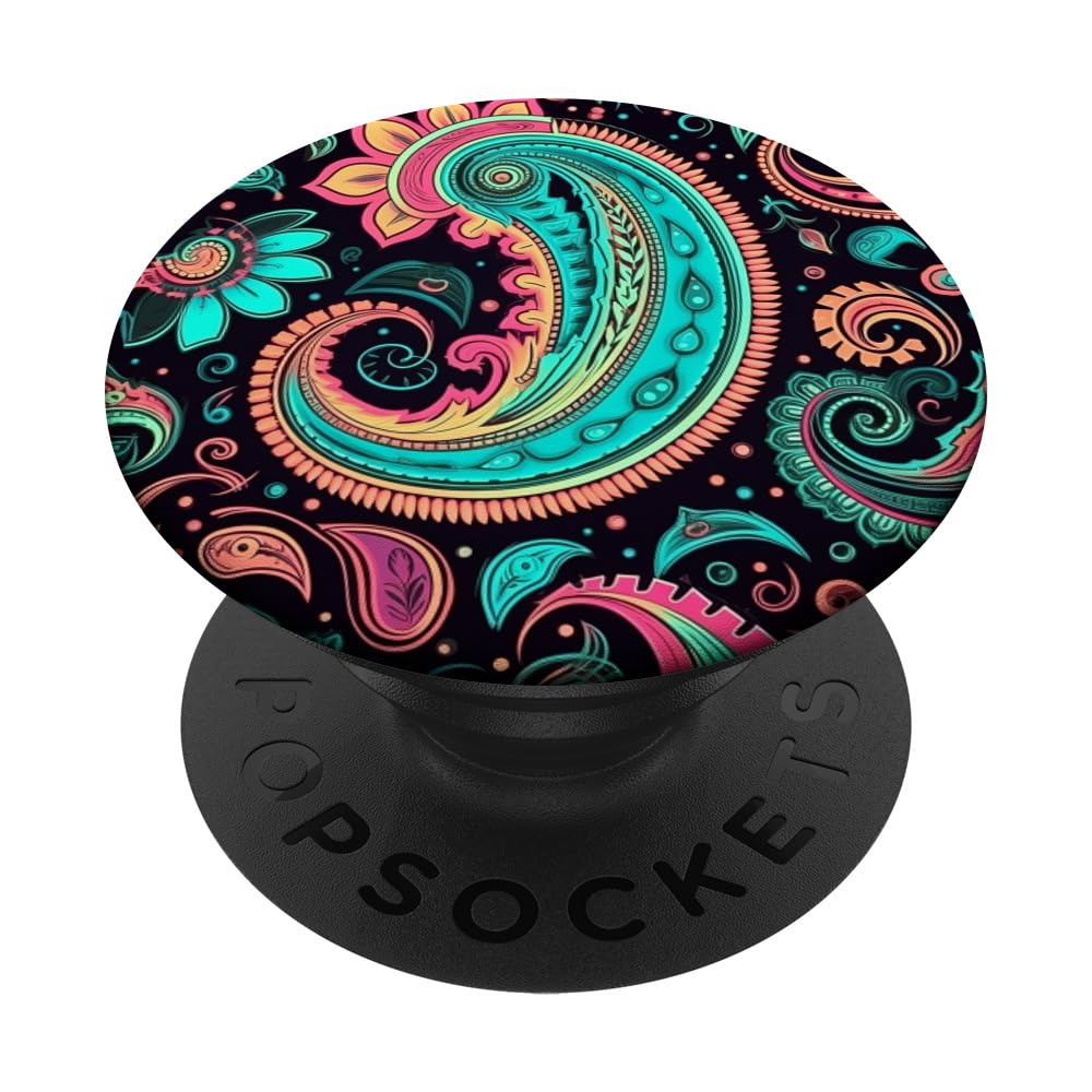 Cute Vaporwave Plaid Paisley PopSockets Swappable PopGrip