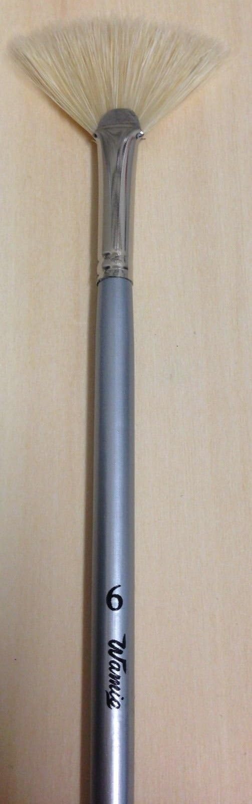 WamiQ ARTIST FAN BRUSH SIZE 6 FOR OIL ACRYLIC PAINT