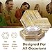 Silver Spoons PARTY DISPOSABLE 36 PC DINNERWARE SET | 18 Dinner Plates | 18 Salad or Dessert Plates | Heavy Duty Paper Plates | Hexagon Wood Design | for Upscale Wedding and Dining (Wood Collection – White/Gold)