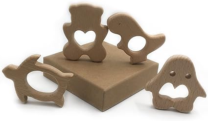 Amazon Kissteether 16pcs 歯磨き粉有機赤ちゃんのおもちゃ歯ラックのおもちゃ木製赤ちゃんの歯のギフトを手作りdiy木製のカメの恐竜ペンギンシロクマの赤ちゃんのケア赤ちゃんの歯 16pcs 歯がため ベビー マタニティ 通販