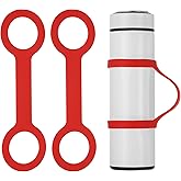 PATIKIL Water Bottle Carrier Grip, Portable Soft Silicone Non-Slip Water Handle Grip Water Bottle Holder Strap