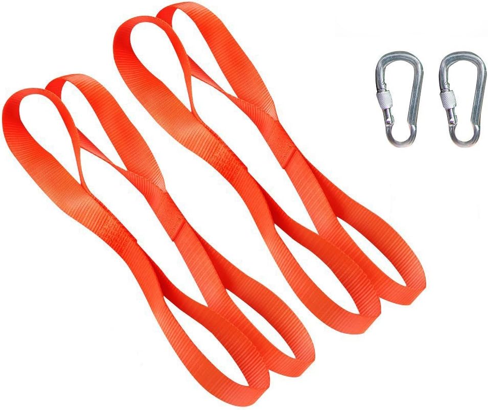 Solid Heavy Duty Soft Loops Tie Downs By UUAT Cargo Straps 4 Pk 2300 Lbs Workload,4600Lb Break Strength Lab Tested.Tie Down Straps for Towing ATV, UTV, Motorcycle ,Lawn&Garden Equipment Etc (12'')