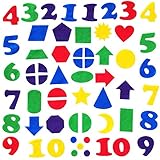 Felt Numbers & Geometric Shapes 144 Piece Set for Felt Board Early Learning by Wildflower Toys