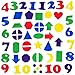 Felt Numbers & Geometric Shapes 144 Piece Set for Felt Board Early Learning by Wildflower Toys
