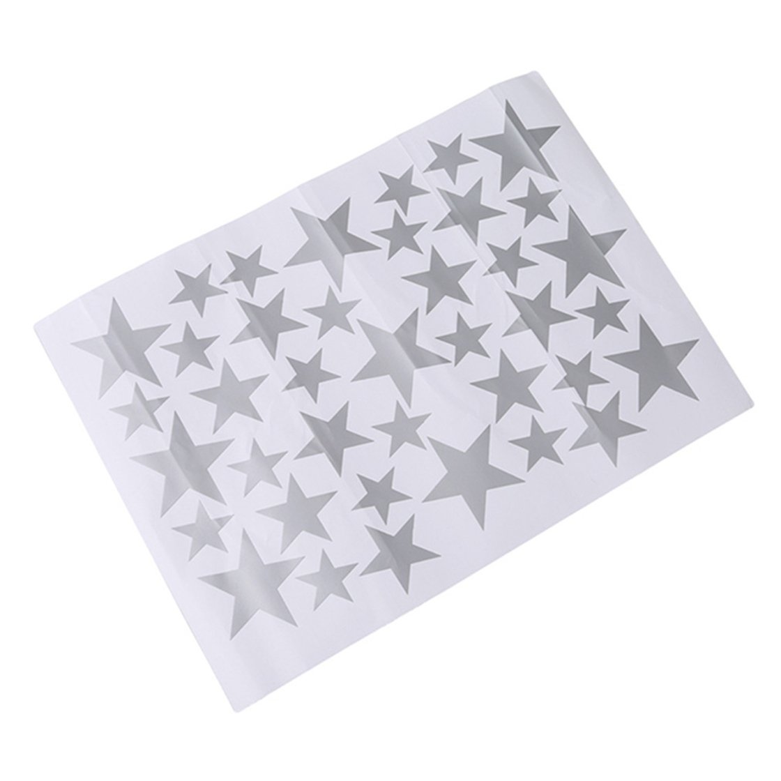 シルバー Decor星自己粘着子供の壁のステッカー壁装飾 Description B071wpx5v2 As Travet取り外し可能メタリックvinyl シルバー Star 91 ベビールームウォールステッカー 最新コレックション