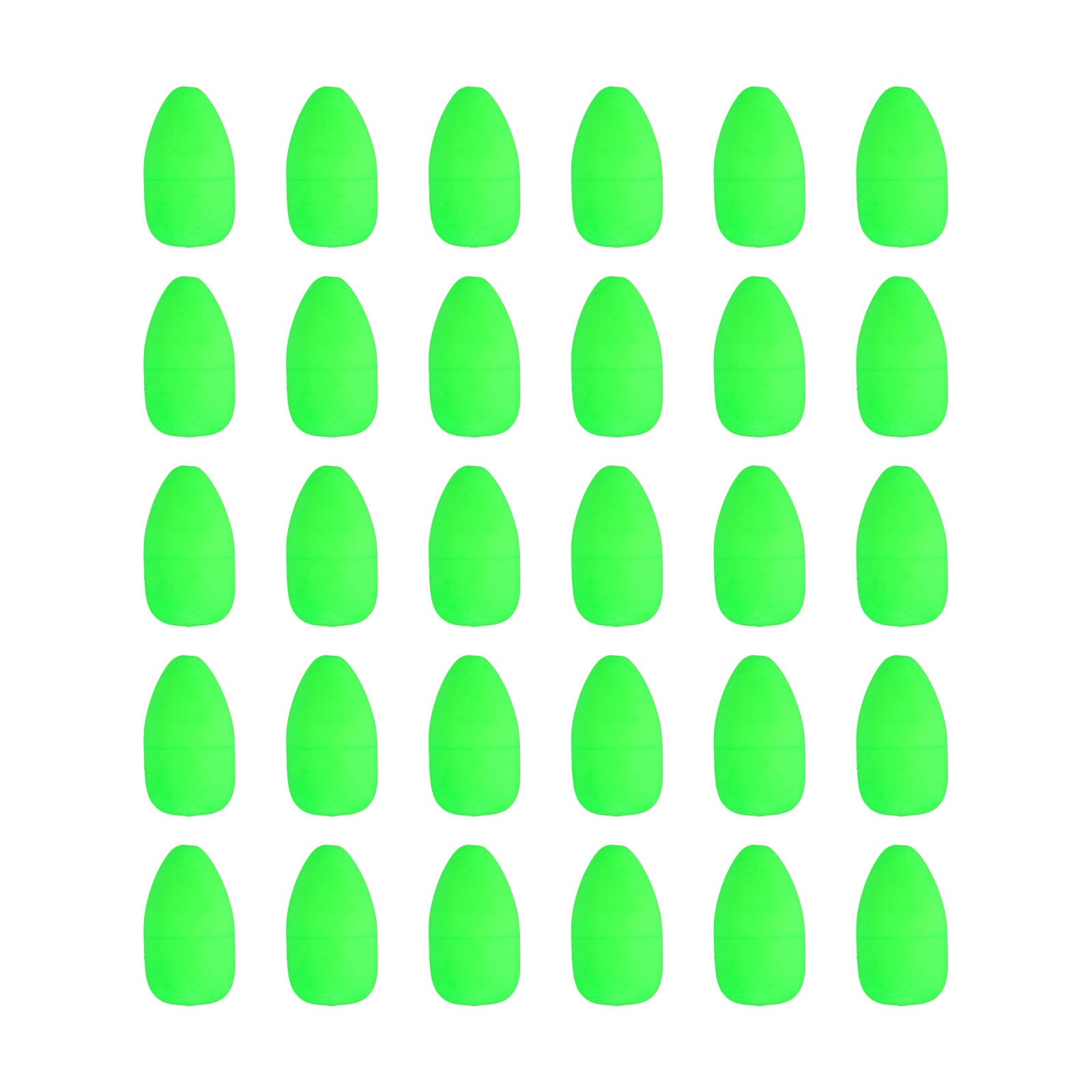 PATIKIL Fishing Foam Floats 0.8 Inch, 30Pcs Oval Snell Floats Fly Fishing Strike Indicator for Pompano Rig Trout Catfish Walleye, Green