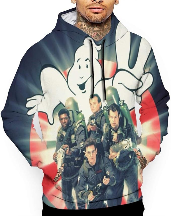 Ghostbusters Men Pullover Hoodie, Fleece Hoodies Kangaroo Pocket