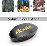 Abeis Wave Brush Medium Soft Boar Bristle Beech Wood Handle 360 Beard Hair view 3