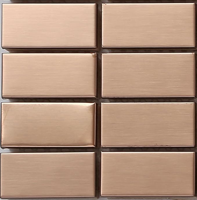 Copper Effect Stainless Steel Mosaic Wall Tiles (MT0105) (Sample) Amazon.co.uk DIY & Tools