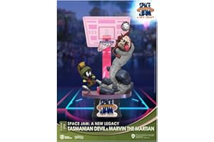 Beast Kingdom Space Jam: A New Legacy: Taz and Marvin The Martian DS-070 D-Stage Statue,Multicolor,6 inches