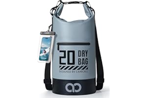 Lamicall Dry Bag, Waterproof Bag - [Durable & Floating] 5L/10L/20L/30L/40L Roll Top Drybag with Water Proof Phone Pouch for Travel Swimming Boating Kayaking Paddle Board Camping Beach Accessories