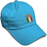 Speedy Pros Soft Baseball Hat Embroidered Dad Hat Italy Flag Embroidery Men & Ladies Baseball Cap Cotton