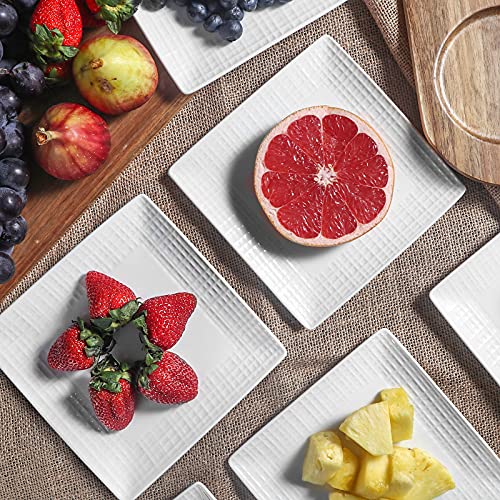 Appetizer Plates, Ceramic Dessert Plates, Salad Plates Set of 6,