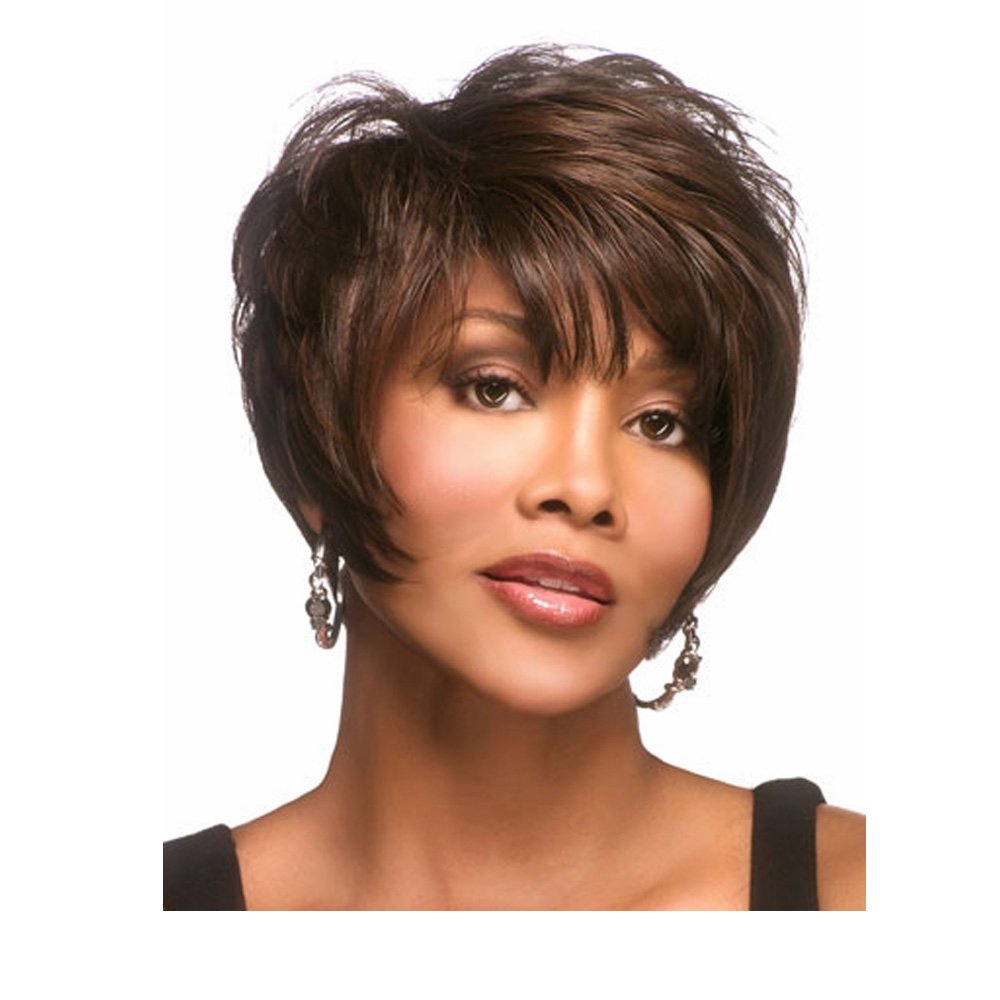 BeiSD Short Black Pixie Cut Hair Natural Synthetic Wigs