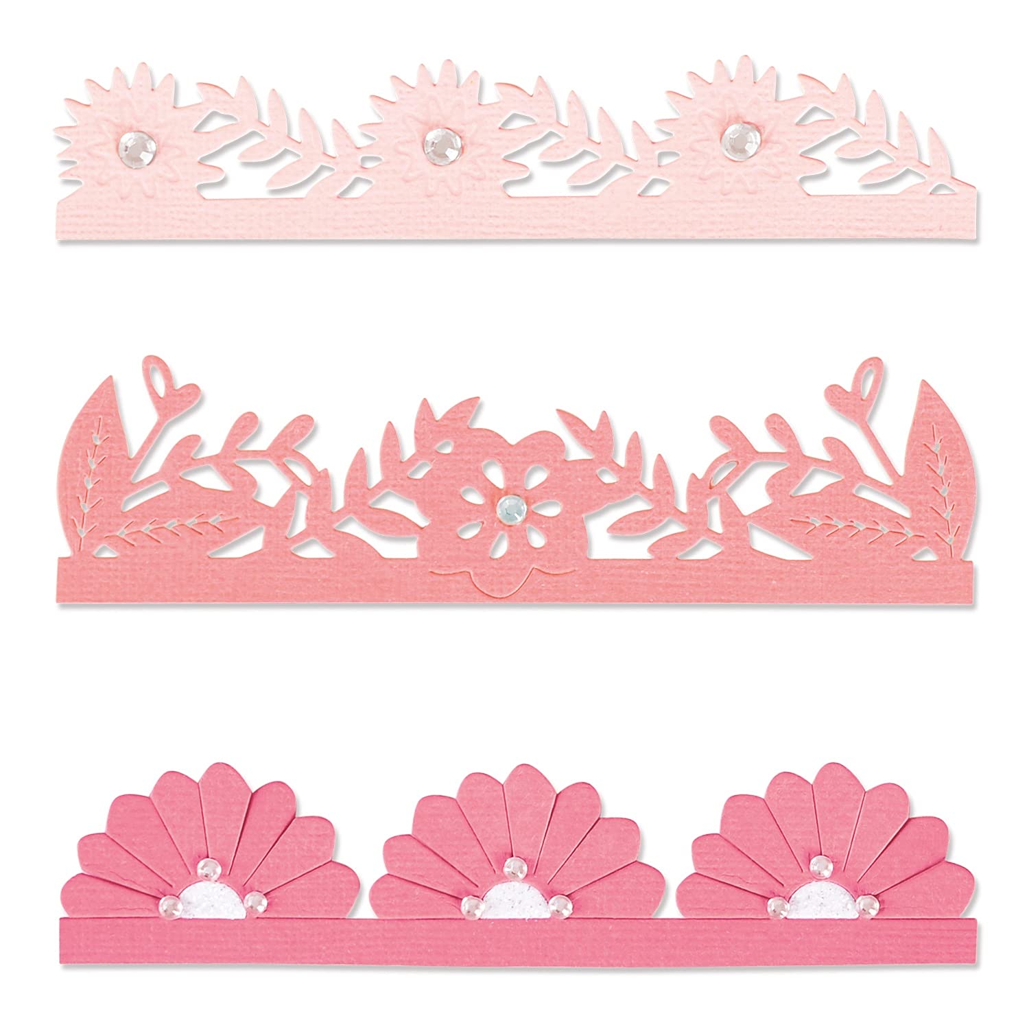 Sizzix Thinlits Die Set 3PK Bold Floral Edges by Olivia Rose, 665472